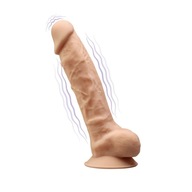 SilexD dildo s prísavkou s vibráciou 20 cm 4 cm