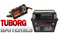 GÉLOVÝ AKUMULÁTOR Tuborg YTX4L-GEL YTX4L-BS 12V 3,2Ah 60A + NABÍJAČKA