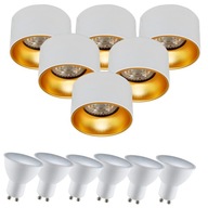 6xLED halogénová lampa White Gold+6xGU10 neutrálna