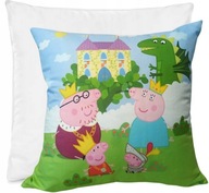 PEPPA PIG - Vankúš s obliečkou na vankúš Peppa Pig Peppa jasiek pre dieťa 40x40