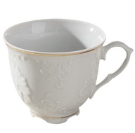 ĆMIELÓW Porcelánová šálka rokoka, zlatý prúžok, 250 ml