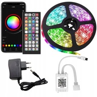 6m RGB 5050 LED pás Mobilná aplikácia Bluetooth Hudba Diaľkové ovládanie 12V napájanie