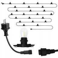 BALKÓNOVÉ ZÁHRADNÉ GARLANDOVÉ LAMPY 20M + 22 ŽIAROViek, VODEODOLNÉ