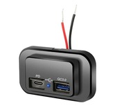 Quick Charge QC3.0 + PD 36W 12-24V USB-C nabíjačka