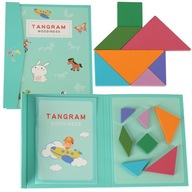 Magnetické puzzle knihy Tangram 3D bloky