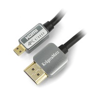 Kruger&Matz microHDMI - HDMI kábel - 3m