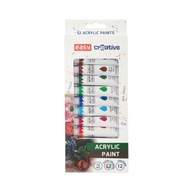 EASY CREATIVE akrylové farby 12 farieb 12 ml