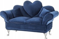 Šperkovnica Venus Sofa Velour, tmavomodrá