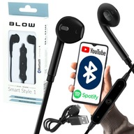 POHODLNÉ BEZDRÔTOVÉ SLÚCHADLÁ DO UŠÍ BLOW BT NASTAVENIE MIKROFÓNU USB