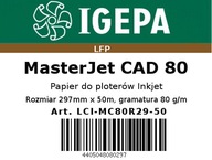 2x papier do plotra CAD 80g/m 297x50 IGEPA