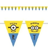 MINIONS vlajka banner narodeninová girlanda MIX COLOR