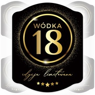 Nálepky na fľašu vodky 18. narodeniny 5X