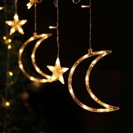 Závesové LED lampy Garland Moons Stars 5 m