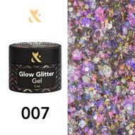 F.O.X Glow Glitter Gel 007 hybridný lak na nechty