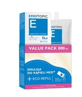 EMOTOPIC Set emulzia do kúpeľa 400ml + Eko-náplň 400ml