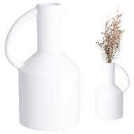 TALL White Ceramic Slim RETRO váza 24x12cm