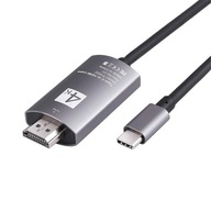 ADAPTÉROVÝ KÁBEL USB-C TYP C DO HDMI 30Hz 4K MHL 2m