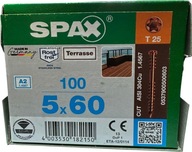 SPAX-D PALUBNÉ SKRUTKY 5x60 A2 100ks STARÉ ZLAT