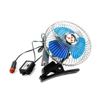 12V chrómový ventilátor Priemer. 23 cm s klipom