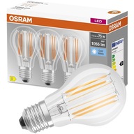 3x E27 LED žiarovka 7,5W = 75W 4000K OSRAM FILAMENT