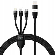 Kábel Baseus 3v1 USB-C Lightning 100W 1.2 MicroUSB