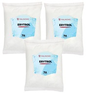 ERYTHROL 3 x 1 kg ERYTHRITOL NÍZKALORICKÝ CUKOR