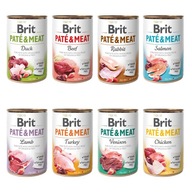 BRIT PATE & MEAT Mokré krmivo pre psov MIX Smaków 8 x 400 g