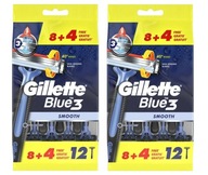 GILLETTE BLUE 3 SHARVERS 2X12 ks HLADK