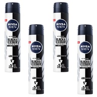 NIVEA Antiperspirant Black White Invisible 4x200ml