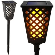 Solárna lampa, 10 hodín svietenia, imitácia ohňa, 107 cm