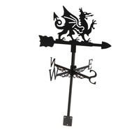 Iron Black Weather Vane Robustný Farm Scene Dragon