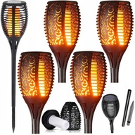 4x LED solárna baterka s efektom FIRE FLAME