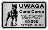 Informačná tabuľa Pozor pes Cane Corso