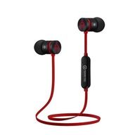 Powerton W2, bluetooth slúchadlá, ovládanie hlasitosti, čierna a červená, spo