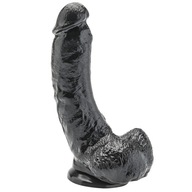 BIG Dildo penis s REAL semenníkmi Get Real BLACK 8