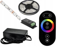 SET 6m RGB 5050 LED PÁS DOTYKOVÝ DIAĽKOVÝ NAPÁJANIE