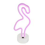 NEON LED dekoratívna lampa plameniak 3xAA / USB