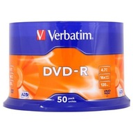 Verbatim DVD-R | 4,7 GB | x16 | tortová krabička 50 ks