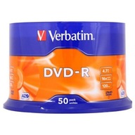 Verbatim DVD-R | 4,7 GB | x16 | tortová krabička 50ks