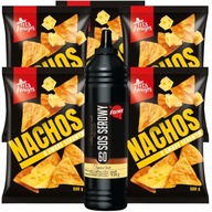 Nachos Nachos so syrom 5x 500g s dipom a syrovou omáčkou Fanex 950g XXL Set