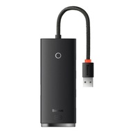 Baseus Lite HUB 4-portový USB-A na 4xUSB-A 3.0 0,25 m čierny WKQX030001
