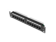 Patch panel rack 10" UTP 12-port RJ45 cat.5e