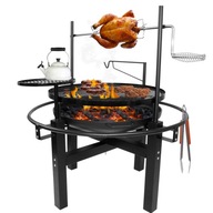 ZÁHRADNÝ GRIL 5v1 Krbový ROŠT + Rotisserie