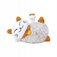 Solar Lucky Cat Ornaments Drahokam Squatting Ko