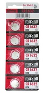 5x MAXELL CR 1632 3V JAPONSKÁ LÍTIOVÁ BATÉRIA