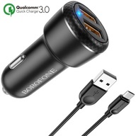 BZ17 Nabíjačka 2USB QC3.0 3A 18W LED + mikro kábel