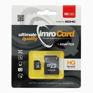 IMRO MICROSD PAMÄŤOVÁ KARTA 16GB S SD ADAPTÉROM