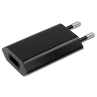 SIEŤOVÁ NABÍJAČKA PRE SMARTTELEFÓN USB 5V 1A NABÍJAČKA, ČIERNA