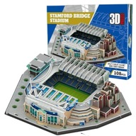 3D PUZZLE CHELSEA FC Stamford Bridge FUTBALOVÝ ŠTADIÓN VEĽKÝ 108 kusov