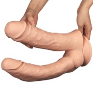 Obrovská PRÍSAVKA DOUBLE Dildo 33 CM